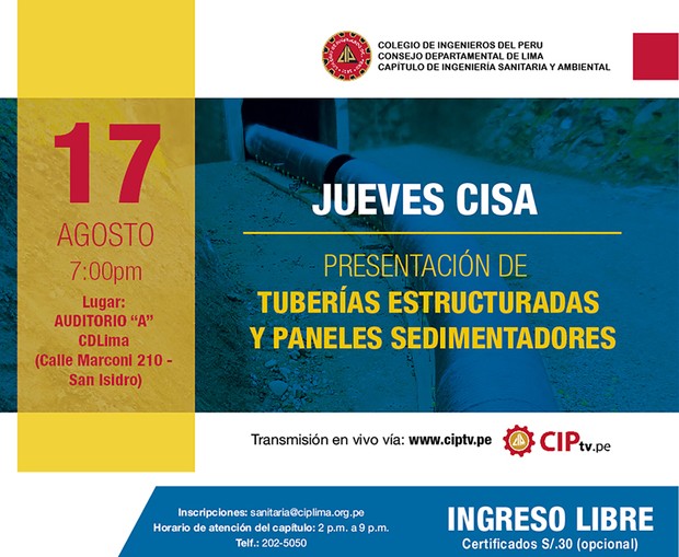 Este 17 de Agosto Cidelsa brindará charla gratuita en el colegio de Ingenieros